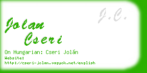 jolan cseri business card